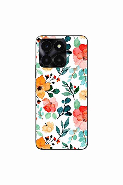 OEM Husa compatibila cu Honor X6a Silicon Gel Tpu Model Painted Flowers