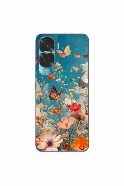 OEM Husa compatibila cu Honor 90 Lite 5G Silicon Gel Tpu Model Flori si Fluturi