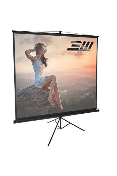 blackmount Ecran de proiecție cu trepied, dimensiune vizibilă 200 cm x 200 cm