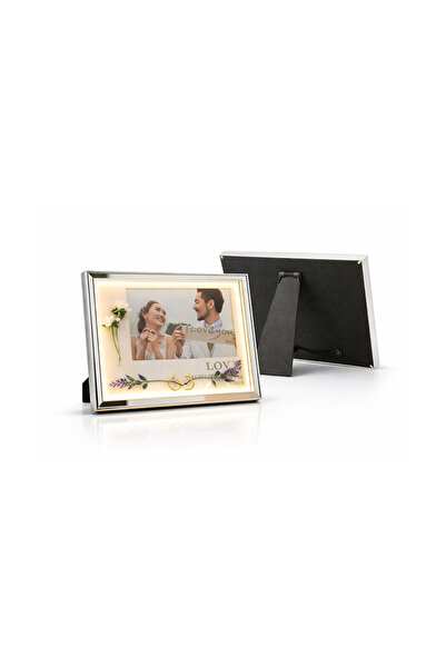 sanalbayim Dekoratif Çiçekli Işıklı Fotoğraf Çerçevesi 15x20