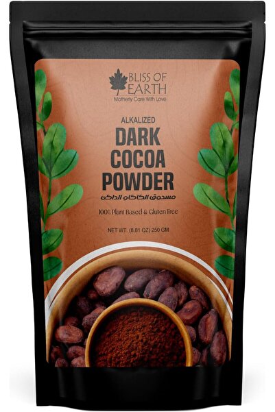 bliss of earth Unsweetened Premium Dark Cocoa Powder, 250g | Baking Ingredien...