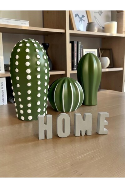Aftonviol Dekoratif Kaktüs-Dekoratif Home Yazı - İkili Set