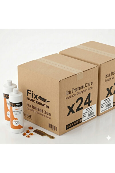 Fix Nano Keratin MEA-18 ETKİLİ Saç Düzleştirici Bakım Kremi 1000 ml x 24 Adet...