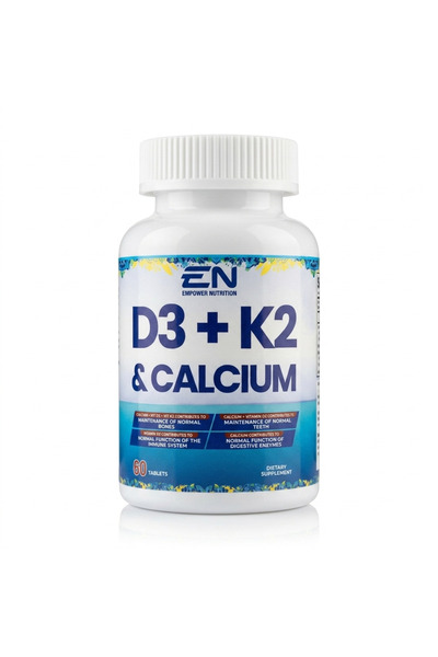 Empower Nutrition Vitamin D3 K2 Calcium 60 Tablets – Bone & Immune | Wellness...