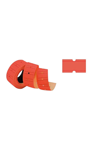 Tanex (12 * 21 mm) Striped Flo Red Price Label (800 Labels in a Roll)