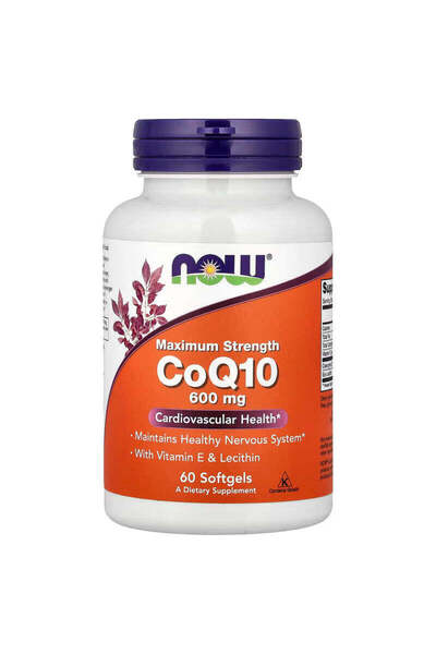 Now Foods CoQ10 Coenzyme Ubiquinone With Vitamin E & Lecithin 60 Softgels