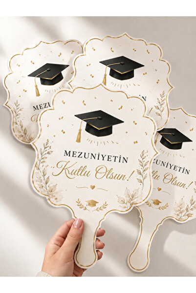 BastirBi Mezuniyet El Pankartı | Kişiye Özel Mezuniyet Yelpazesi & Fotoğraf A...