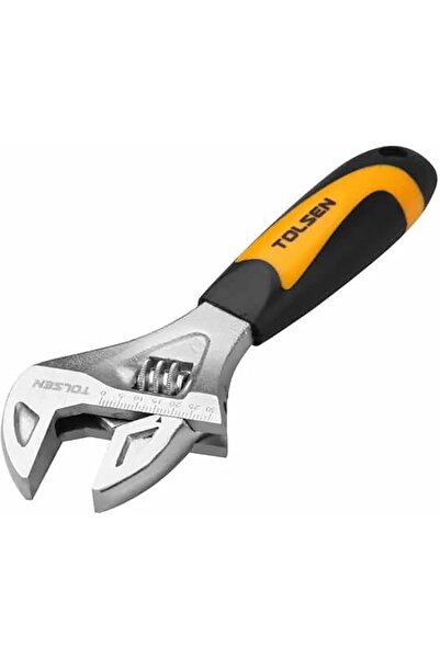 TOLSEN Stubby Adjustable Wrench 165mm 6.5 Inch Compact Adjustable Jaw Steel G...