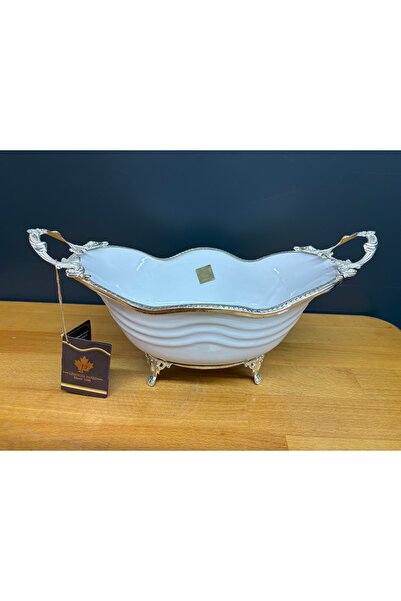 Fransız Limoges Classic Footed Serving Bowl 33 cm