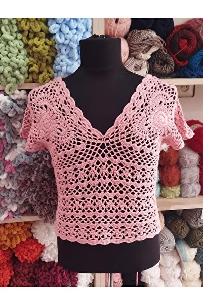 Handmade El örgüsü bluz