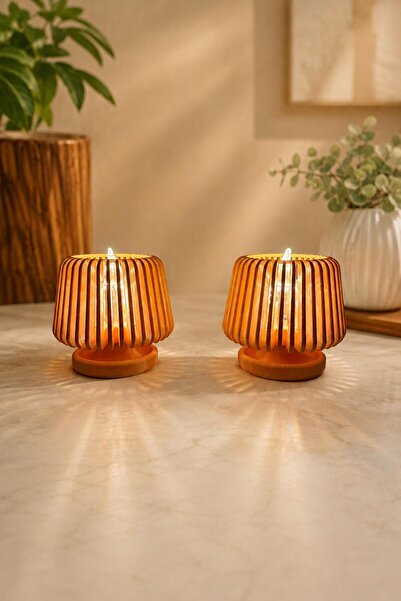 RELİEVO Dekoratif Led Tealight Mum Seti | Masaüstü Aydınlatma | 2'li Set Muml...