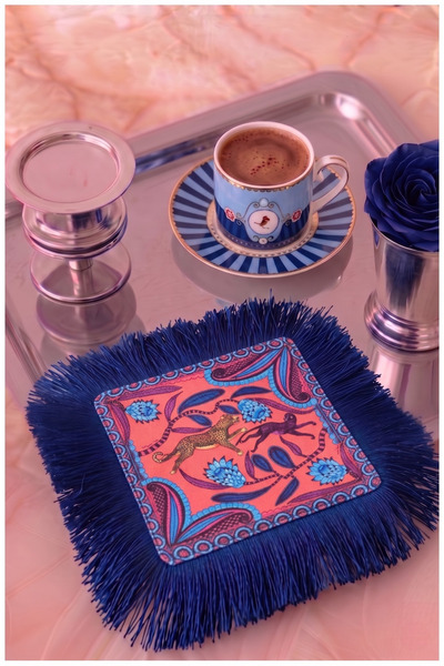 nunuteks evinizi renklendirin Șervețel de prezentare din material textil maro...