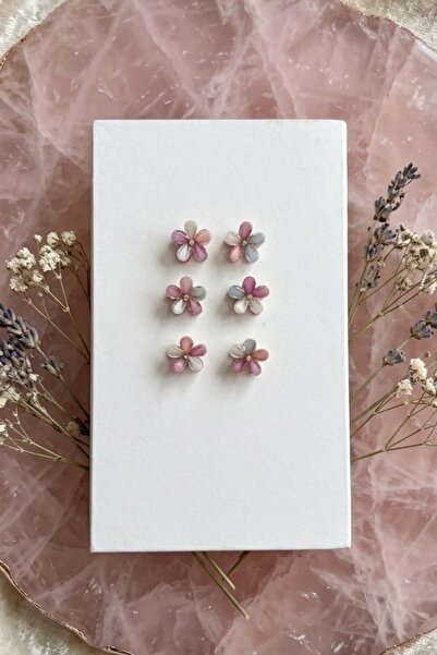 VERA HOUSE Girl's Set of 6 Colorful Crystal Flower Mini Latch Buckles