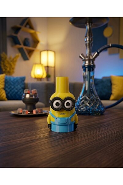 GoKa 3D Craft Figür Temalı Nargile Sipsisi - Minion Bob - 6,1 cm - Konik Ağız