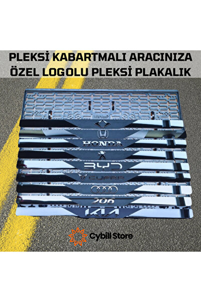 CybillStore Citroen 3D Kabartmalı Mat Ortalı Ultra Parlak Kenar 2 ADET Lazer Kesim Özel Tasarım