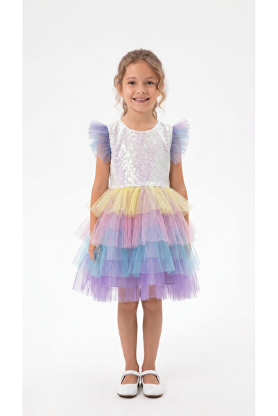 Mışıl Kids Rochie de fetiță cu paiete și volane