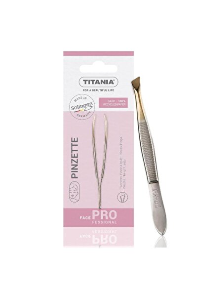 TİTANİA Titania Slanted Striped Gold Silver Clip