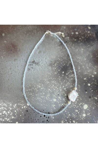 DRUZY Colier angelit si perle Celestia#69