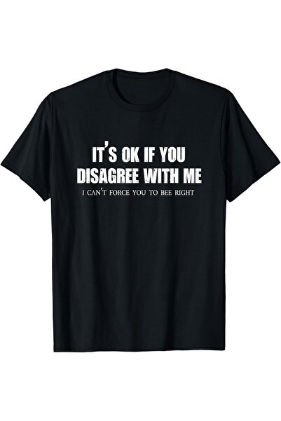 yiou trendy clothing Men's "I can't force you to be right" patterned cotton T...