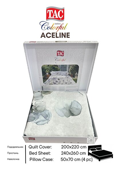 Taç ACELINE DIJITAL SATEN CIFT KISILIK NEVRESIM TAKIMI