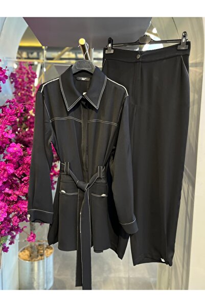 my312 Black Suit with Sewing Details