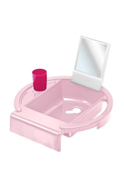Rotho Babydesign Organizator de baie Kiddy's Wash Thender, roz-alb, Rotho, cu design pentru bebeluși