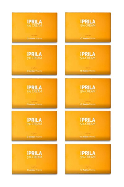 AVALON Prela Cream 5% Concentration _ 5 Tubes* 5 Gr * 10 Packages Prila Cream