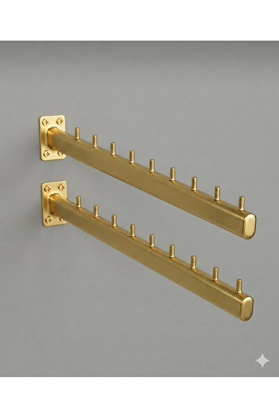 RAF MARKETİ Duvara Monte Askılık Baston 5 Adet(GOLD)