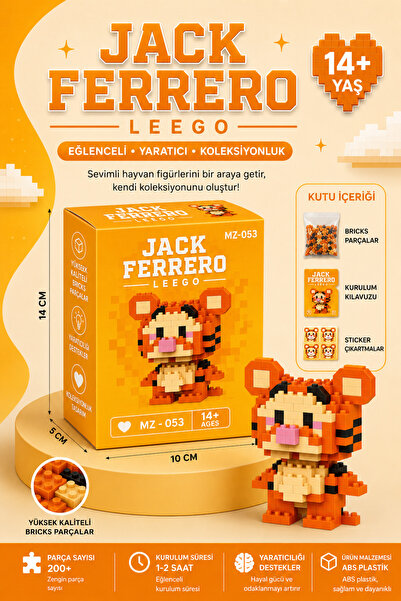 Jack Ferrero Cute Figure Mini Block Building Set – Mini Building Toy Set - Cu...