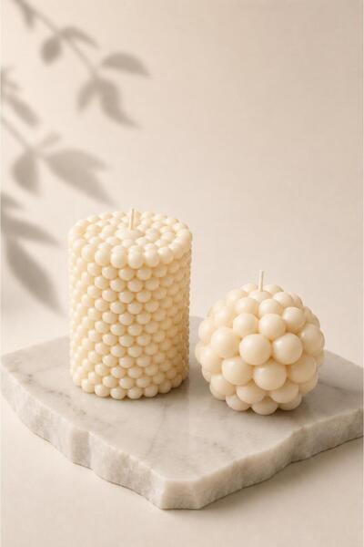 Atelier Lumira Bubble Form - 2'li Dekoratif Mum