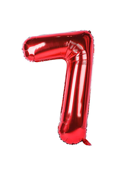 Balonsan 40" Red -7- Age Number Foil Balloon 100 cm