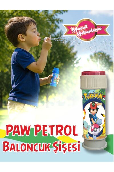Masal Şekerleme Pokemon Temalı Köpük Baloncuk Oyuncağı Bubble Gun | Parti Hed...
