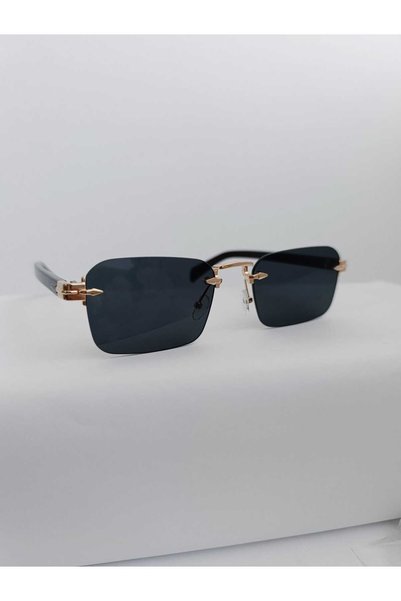 Armastr Eşref Tek Unisex Rectangular Metal Sunglasses