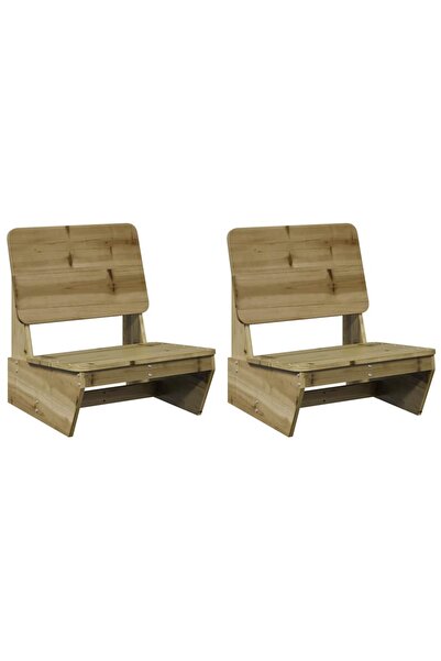 vidaxl Scaune de grădină 2 buc 60x64x70,5 cm Lemn impregnat de pin