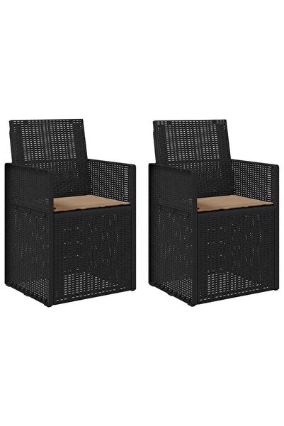 vidaxl Garden Dining Chairs 2 pcs Anthracite and Taupe PP