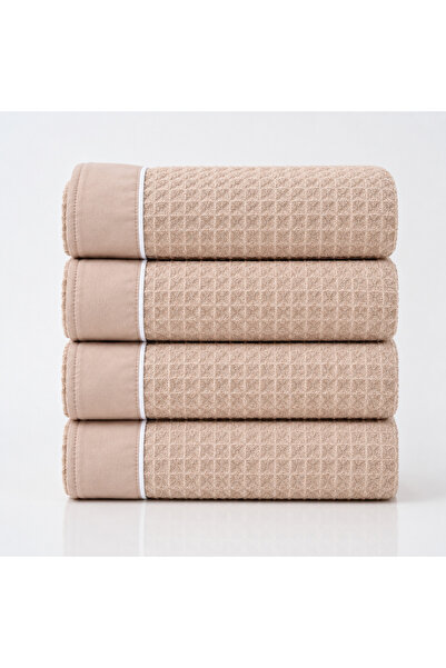 Donetella Pack of 4 Hand Towels 50x90 cm – 310 GSM Waffle Microfiber, Soft & ...