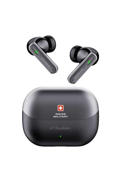 Swiss Military Delta AI In-ear True Wireless Earbud, Black, SM-DELTA-AI-ANC-BLK