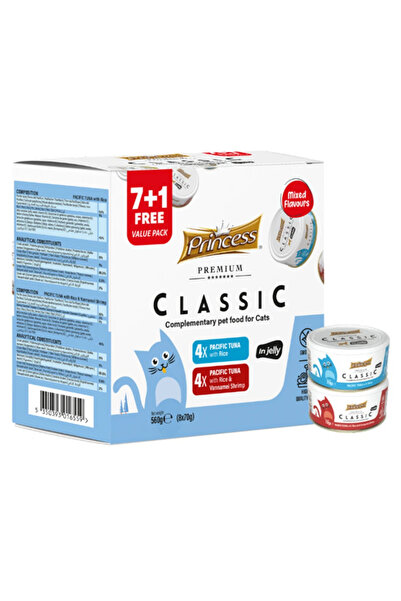 Prince Princess Premium Classic Combo Κονσέρβα Γάτας με Τόνο, Γαρίδα & Ρύζι Μ...