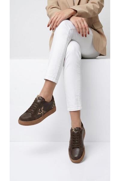 37Numara Large size women's sports shoes genuine leather 41-42-43-44-brown