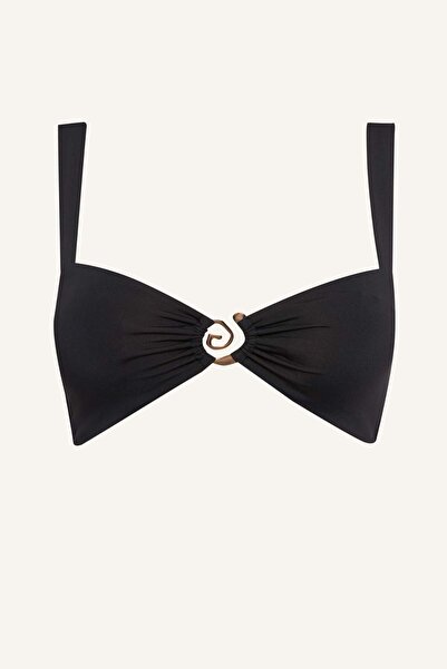 DeFacto Regular Fit Wide Strap Black Bikini Top G4642Ax26Sm