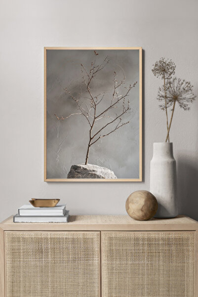 Muyika Design Dekoratif Duvar Tablosu Wabi-Sabi Naturel Seri 50x70 cm Masif A...