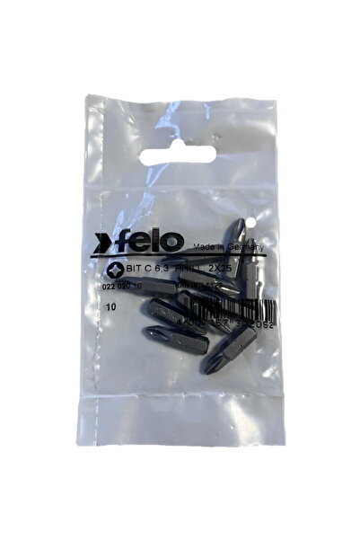 FELO Set de 10 biți Philips cu profil industrial, C6.3, PH2, 25mm