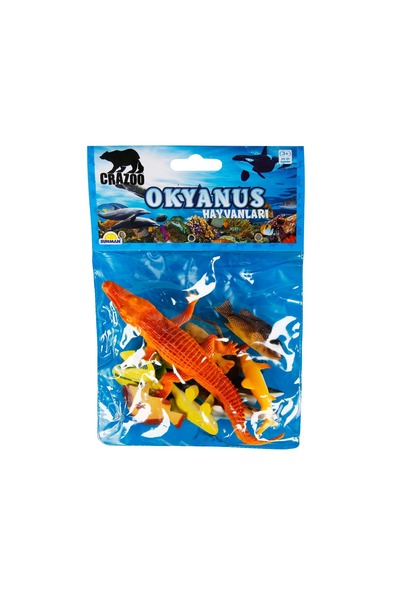 Crazoo Set figurine animale din ocean in punga mica,