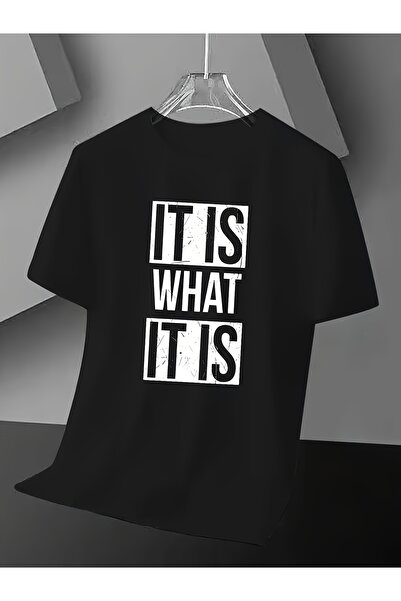 yiou trendy clothing تي شيرت رجالي بطبعة "It Is What It Is"