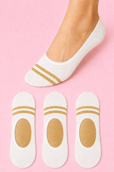 ZENGİN Pack of 3 Invisible Ballerina Socks |   Seamless Women's Booties Socks...
