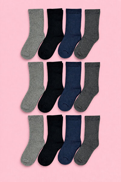 ZENGİN 12 Pairs of Winter Thermal Towel Kids Bootie Socks |   Seamless Nose |...