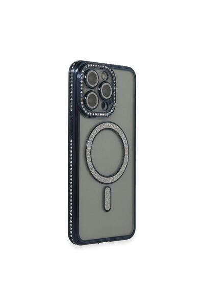 OEM Apple iPhone 15 Pro Max Case Joke Simli Magneticsafe Case - Navy Blue