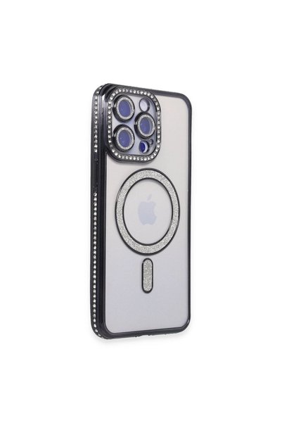 OEM Apple iPhone 15 Pro Max Case Joke Silvery Magneticsafe Case - Black