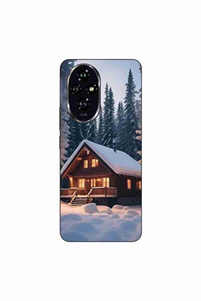 OEM Husa compatibila cu Honor 200 Silicon Gel Tpu Model Peisaj Iarna Cabana