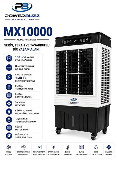 POWERBUZZ PORTATİF - SULU SOĞUTUCU -EVAPORATİF SULU SOĞUTMA -POWERBUZZ SOĞUTU...
